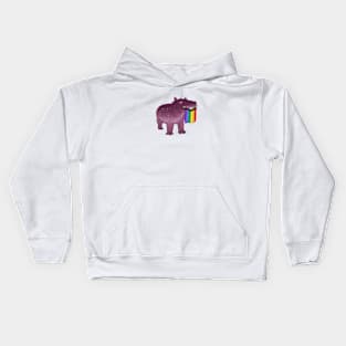 Pride Hippo Kids Hoodie